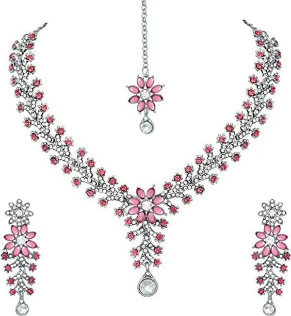 Diamond_Necklace_Jewellery_Set_for_Women_with_Earrings_and_Maang_Tikka_for_Wedding,_Party,_Engagements_&_Festivals