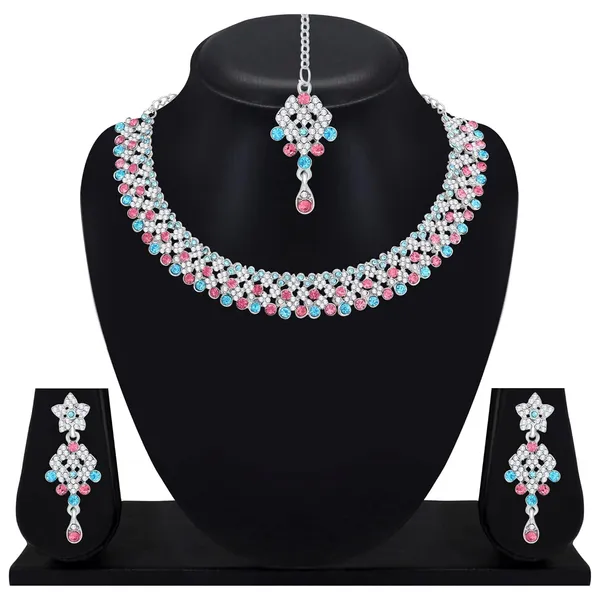 Splendid_Silver_Plated_Alloy_Jewellery/Necklace_Set_for_Women