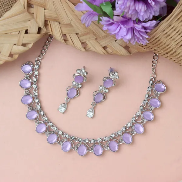 Silver_Plated_Monlisa_Stone_Necklace_Jewellery_Set_with_Earrings