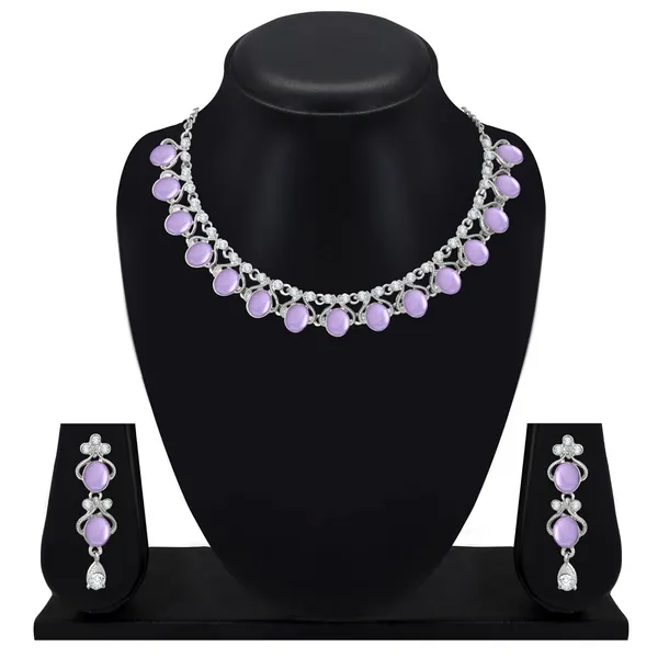 Silver_Plated_Monlisa_Stone_Necklace_Jewellery_Set_with_Earrings