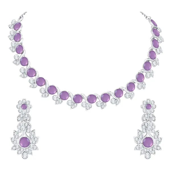 Crystal_Diamond_Women's_Necklace_Set_|_Jewellery_Set_With_Earrings