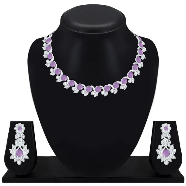 Crystal_Diamond_Women's_Necklace_Set_|_Jewellery_Set_With_Earrings