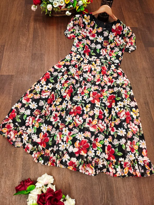 Fully_Stitched_Faux_Georgette_Floral_Printed_Short_Gown