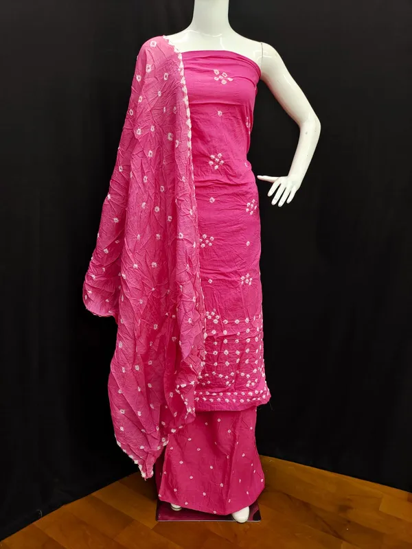 Unstitched_Suit_Dress_Material_|_Sanaya_Pure_Cotton_Hand_Bandhej_Bandhani_|_Premium_Unstitched_Suit_Material_For_Her_|_4.50_Meter_Top_&_Bottom_With_2_Meter_Dupatta