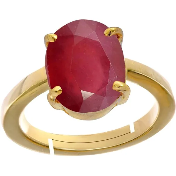 Ring Birthstone For Meena Rashi KEVAT GEMS Ruby/Manik 1125 Ratti