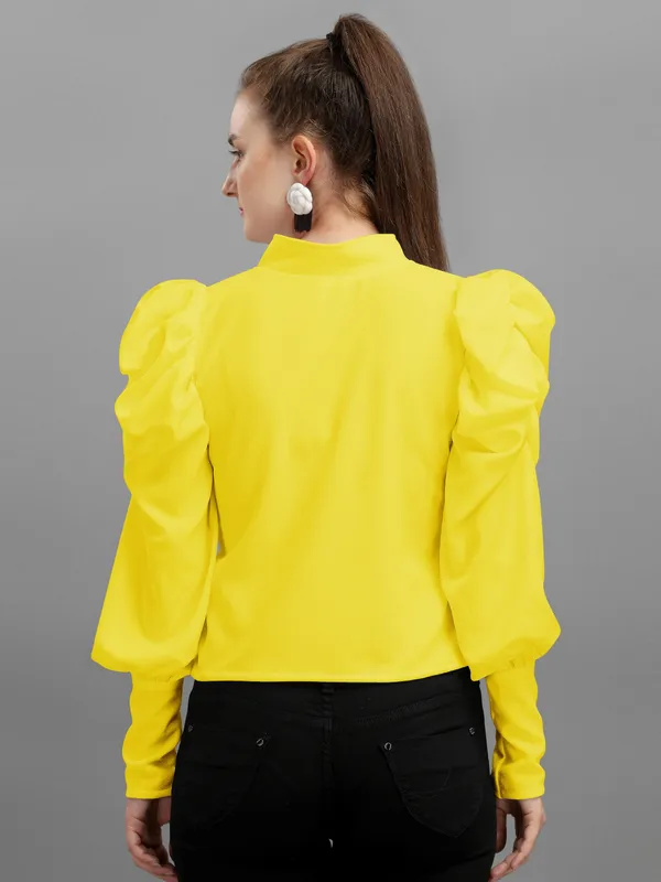 Yellow_Casual_Full_Sleeve_Solid_Women_Yellow_Top