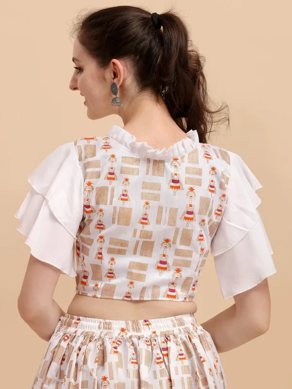 White_Casual_Printed_Women_White_Top