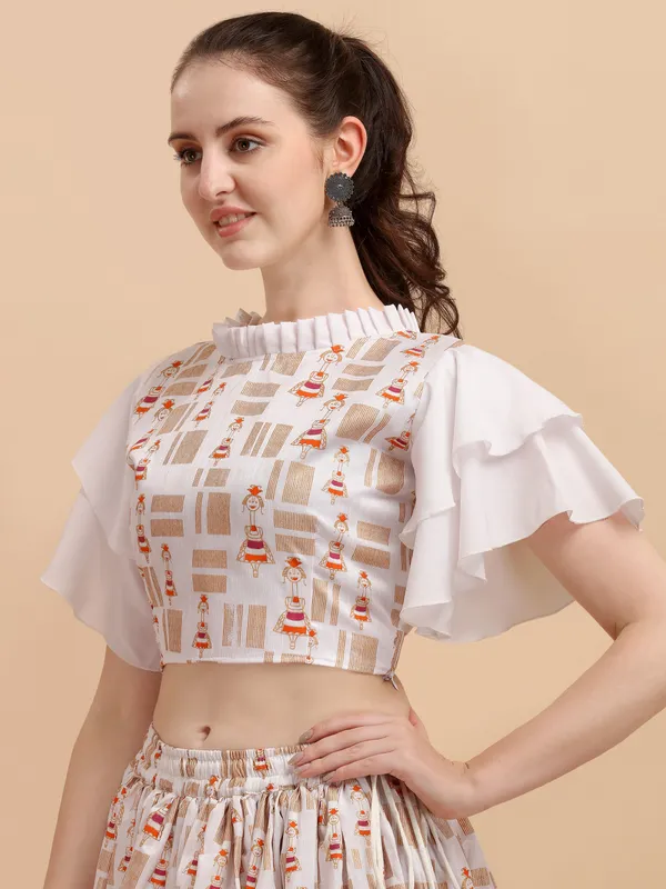 White_Casual_Printed_Women_White_Top