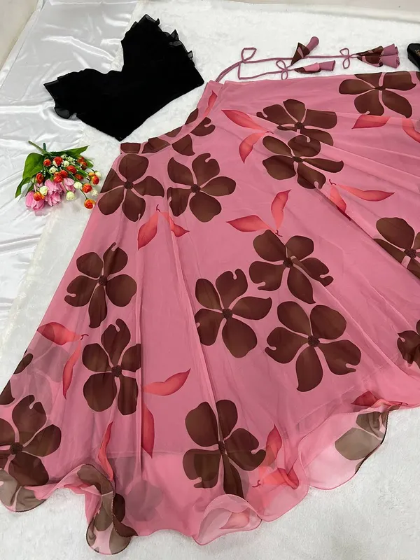 Pink_Georgette_Trendy_Kids_Western_Wear_Printed_Lehenga_Choli