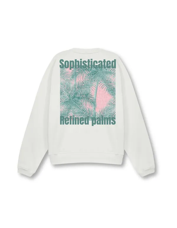 White_Unisex_Palms_Tree_White_Full_Sleeve