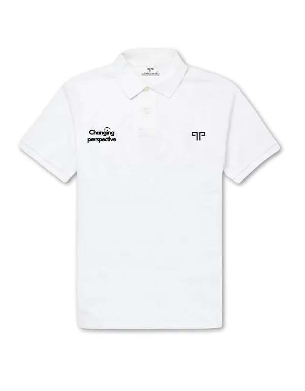 White_Unisex_Signature_Half_Sleeve_Polo