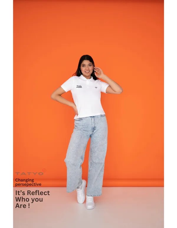 White_Unisex_Signature_Half_Sleeve_Polo