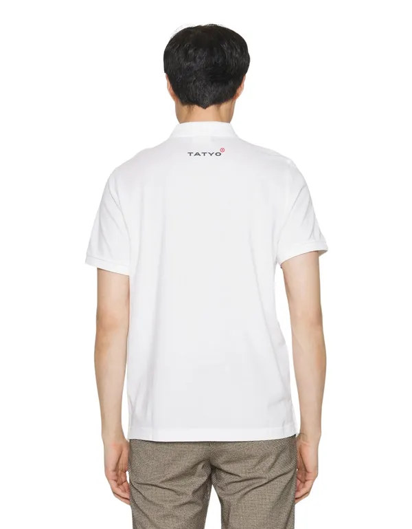 White_Unisex_Signature_Half_Sleeve_Polo