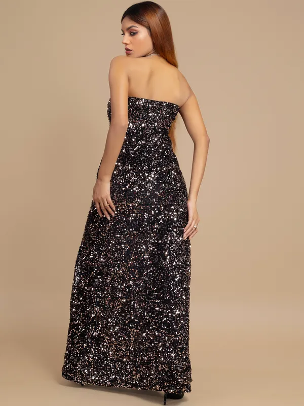Sparkly__Elegant_Off-Shoulder_Velvet__Dress_For_Women