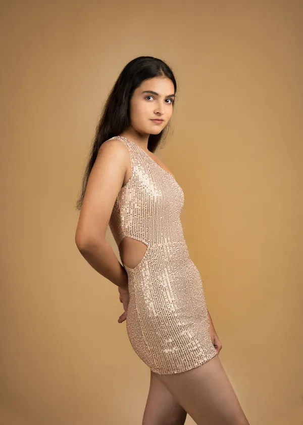Silver_Sleek_&_Stretchable_Off-Shoulder_Dress_For_Women