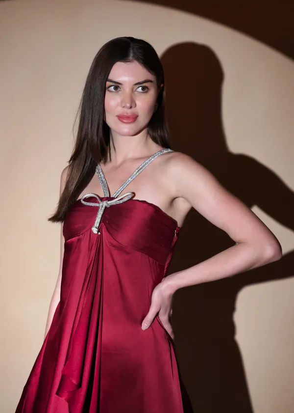 Maroon_Celestial_Satin_Drift_Mini_Dress_For_Women