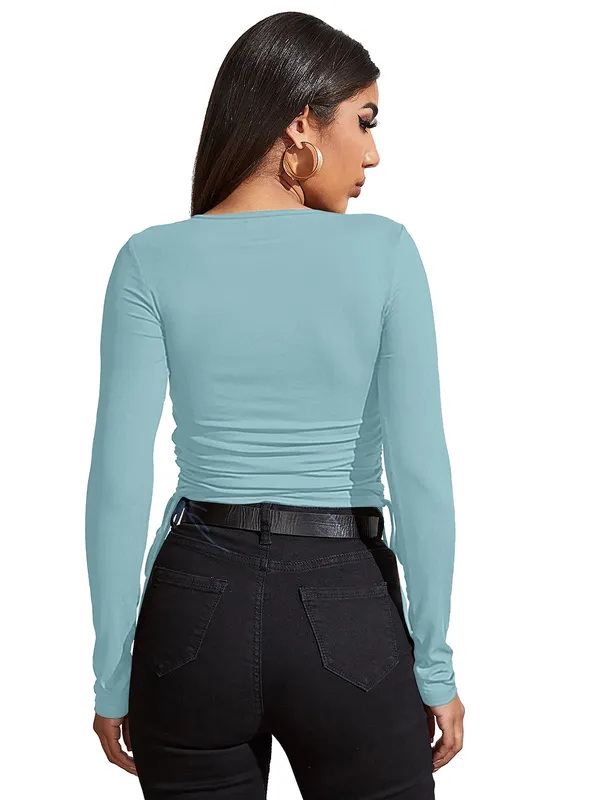 Sky_Blue_Stylish_&_Elegent_Tops_for_women