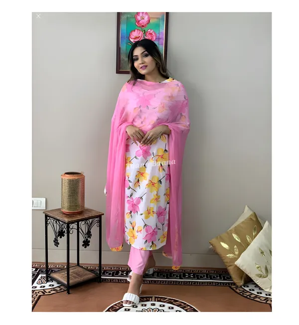 White_Printed_Cotton_Straight_Kurta_Pant_Set_With_Dupatta
