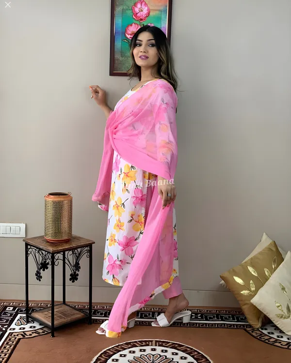 White_Printed_Cotton_Straight_Kurta_Pant_Set_With_Dupatta
