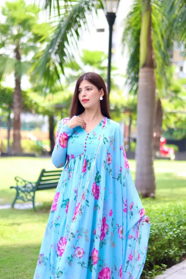 ZestLeaf_Women's_Beautiful_New_Party_Wear_Look_Fox_Gerorrget_Gown_With_Dupatta_&_Pant