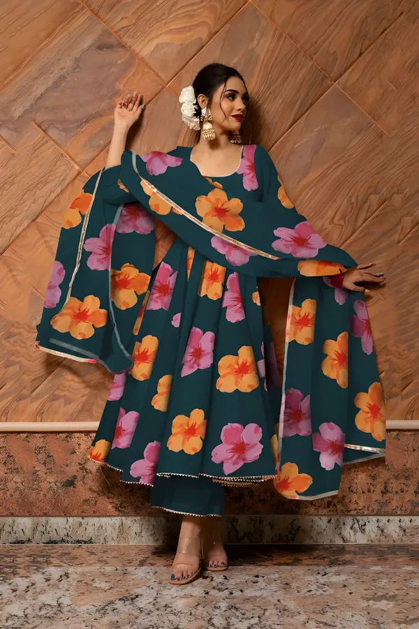 Morpitch_Anarkali_Gown_Set_|_Elegant_Blossom_Georgette_Floral_Print_Gown_With_Dupatta