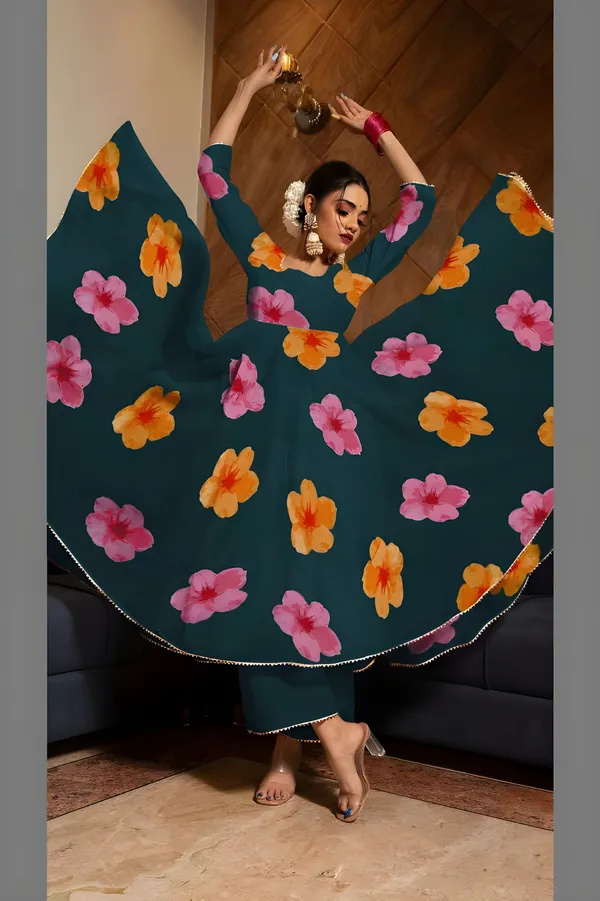 Morpitch_Anarkali_Gown_Set_|_Elegant_Blossom_Georgette_Floral_Print_Gown_With_Dupatta