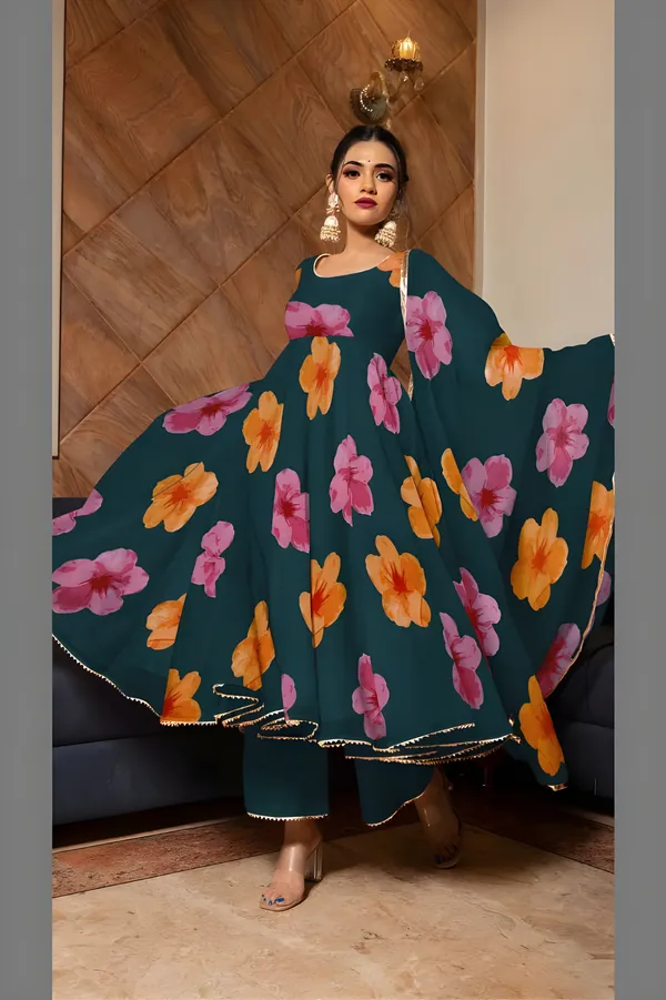 Morpitch_Anarkali_Gown_Set_|_Elegant_Blossom_Georgette_Floral_Print_Gown_With_Dupatta