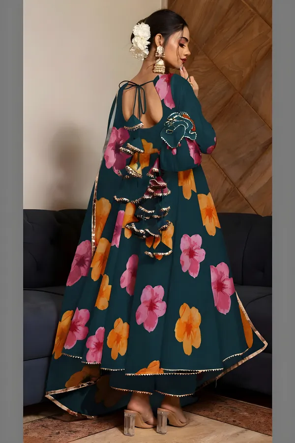 Morpitch_Anarkali_Gown_Set_|_Elegant_Blossom_Georgette_Floral_Print_Gown_With_Dupatta