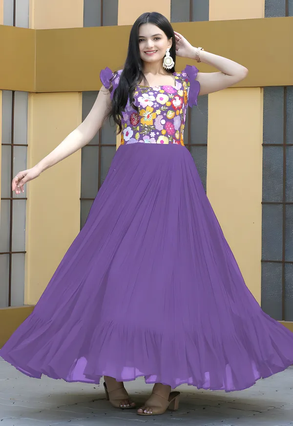 Lavender_Elegant_Embroidered_Georgette_Maxi_Dress