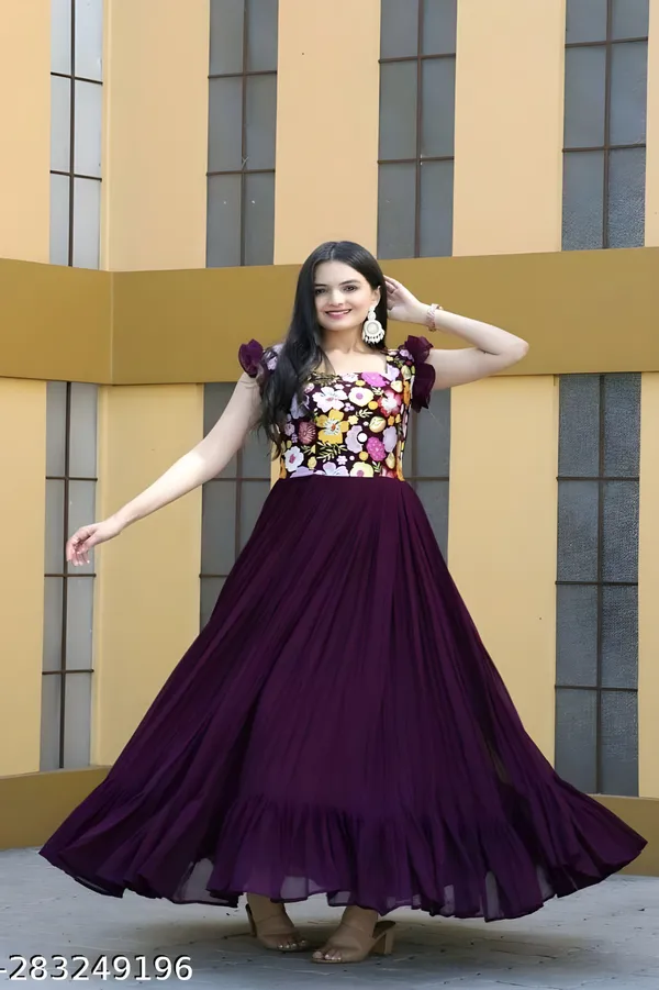 Purple_Elegant_Embroidered_Georgette_Maxi_Dress