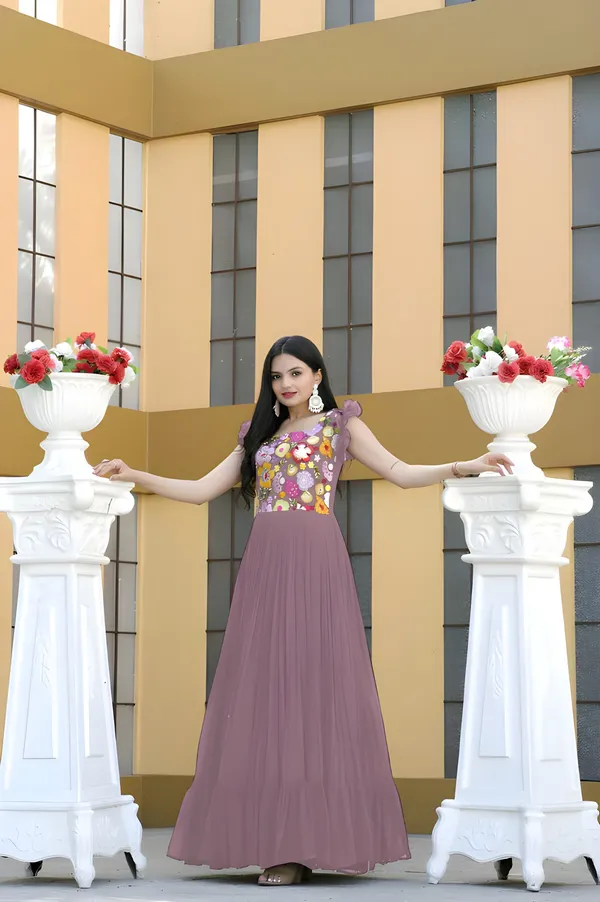 Brown_Elegant_Embroidered_Georgette_Maxi_Dress