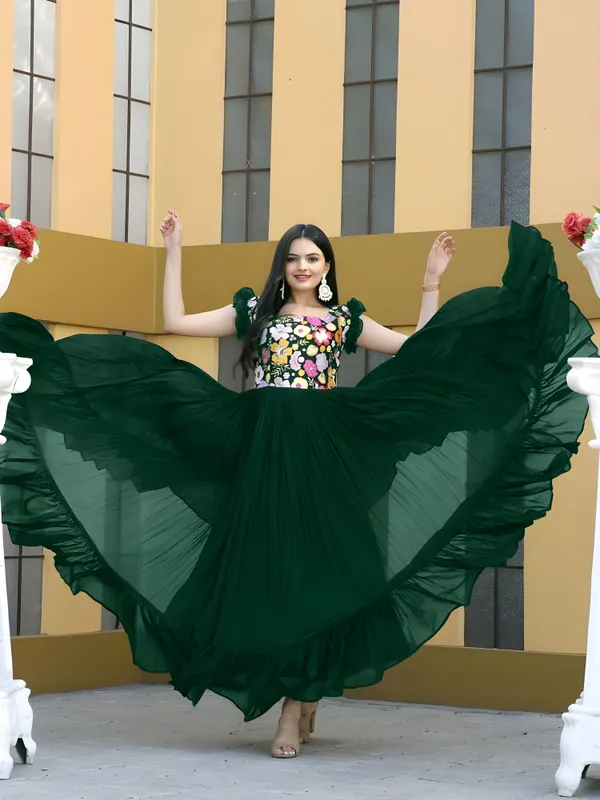 Green_Elegant_Embroidered_Georgette_Maxi_Dress
