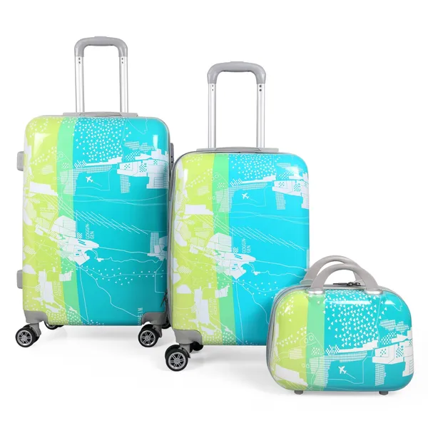 Green_&_Blue_2Pc_Set_Trolley_Bag_(20/24_Inch)_With_1Pc_Vanity_Bag_For_Men_&_Women