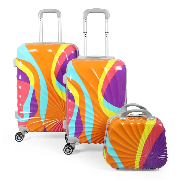 Multicolor_2Pc_Set_Trolley_Bag_(20/24_Inch)_With_1Pc_Vanity_Bag