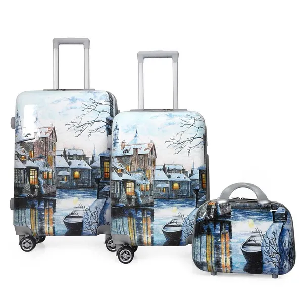 Multicolor_2Pc_Set_Trolley_Bag(24/28_Inch)_With_1Pc_Vanity