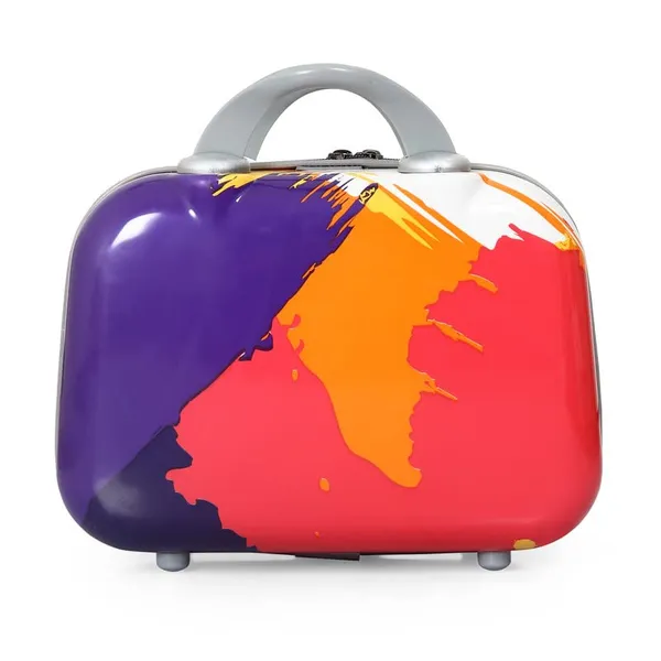 Multicolor_2Pc_Set_Trolley_Bag(24/28_Inch)_With_1Pc_Vanity