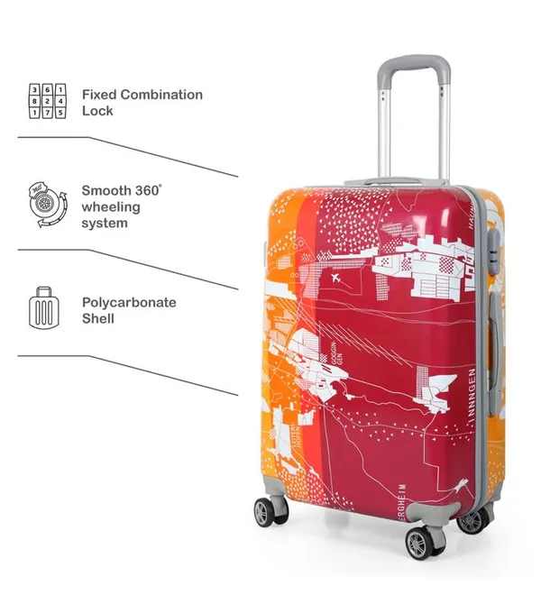 Red_&_Orange_2Pc_Set_Trolley_Bag(20/28_Inch)_For_Men_&_Women