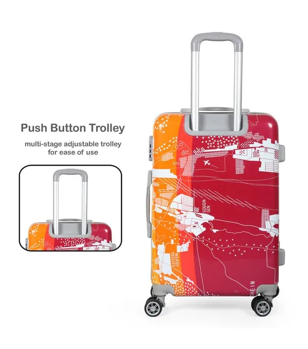 Red_&_Orange_2Pc_Set_Trolley_Bag(20/28_Inch)_For_Men_&_Women