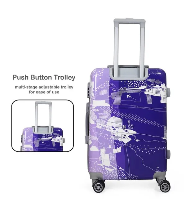 Polo_Class_2Pc_Set_Trolley_Bag_(24/28_inch)-Pink_&_Purple