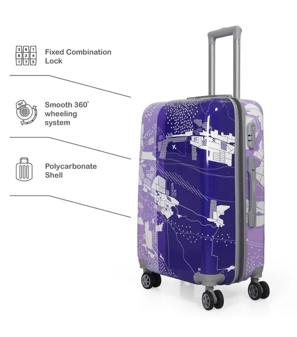 Polo_Class_2Pc_Set_Trolley_Bag_(24/28_inch)-Blue_&_Purple