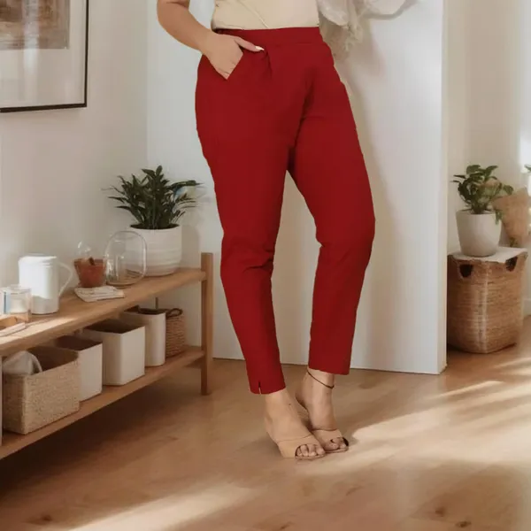 Maroon_Everyday_Cotton_Pants