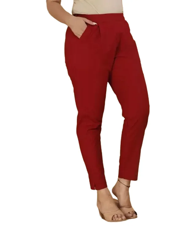 Maroon_Everyday_Cotton_Pants