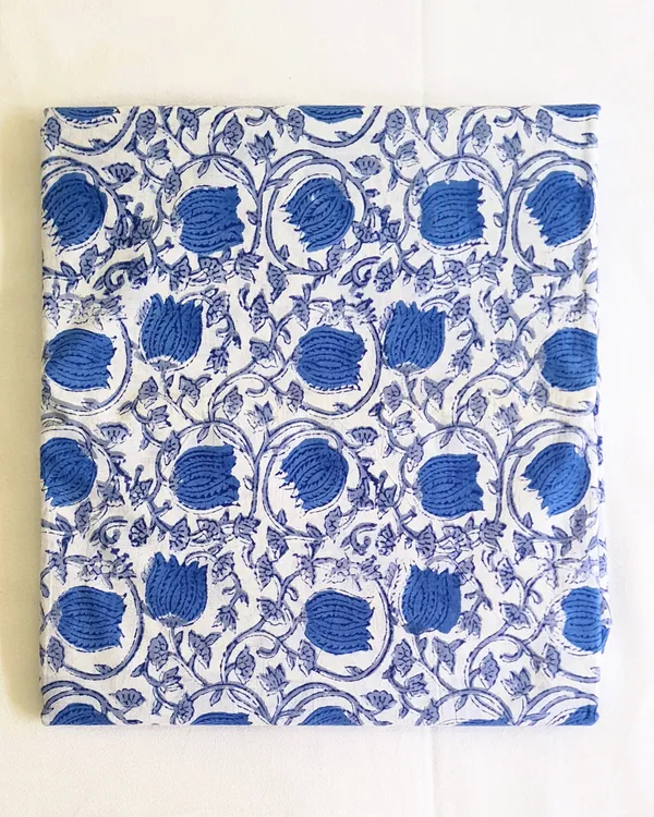 Hand_Block_Print_Dark_Blue_Floral_Jaal_Print_Cotton_Cambric_Fabric