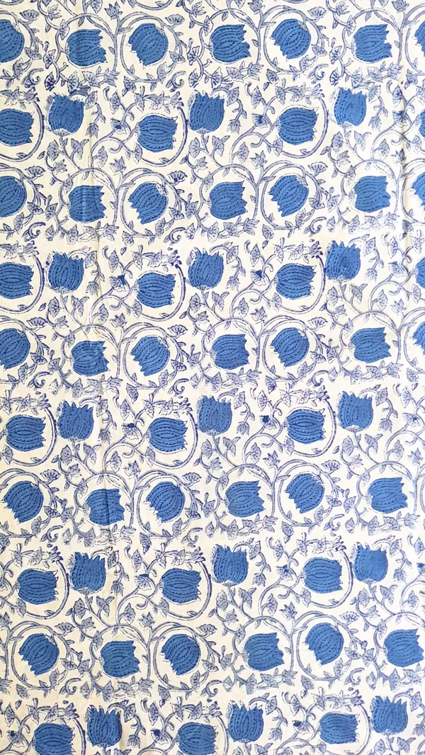 Hand_Block_Print_Dark_Blue_Floral_Jaal_Print_Cotton_Cambric_Fabric