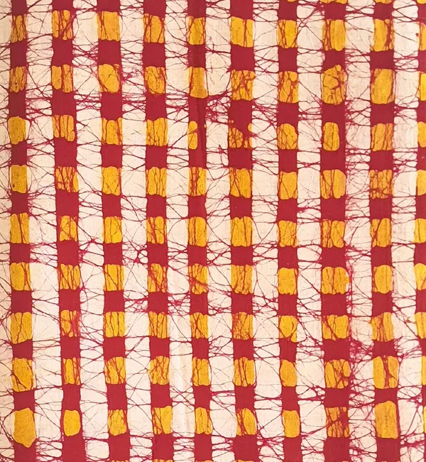 Bagru_Print_Dark_Red_Mustard_Checks_Print_Cotton_Cambric_Fabric