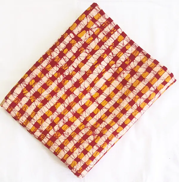 Bagru_Print_Dark_Red_Mustard_Checks_Print_Cotton_Cambric_Fabric
