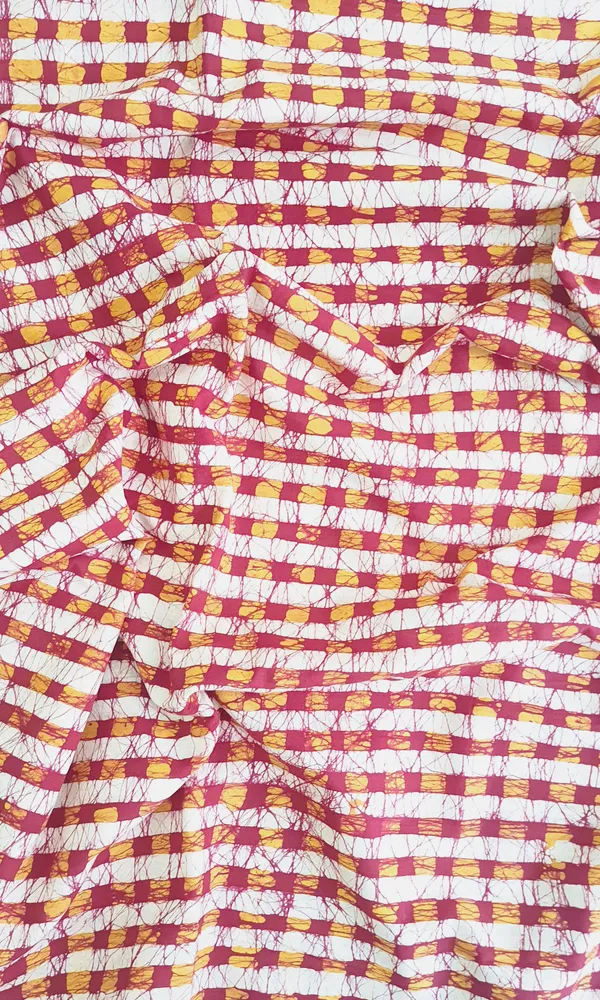 Bagru_Print_Dark_Red_Mustard_Checks_Print_Cotton_Cambric_Fabric