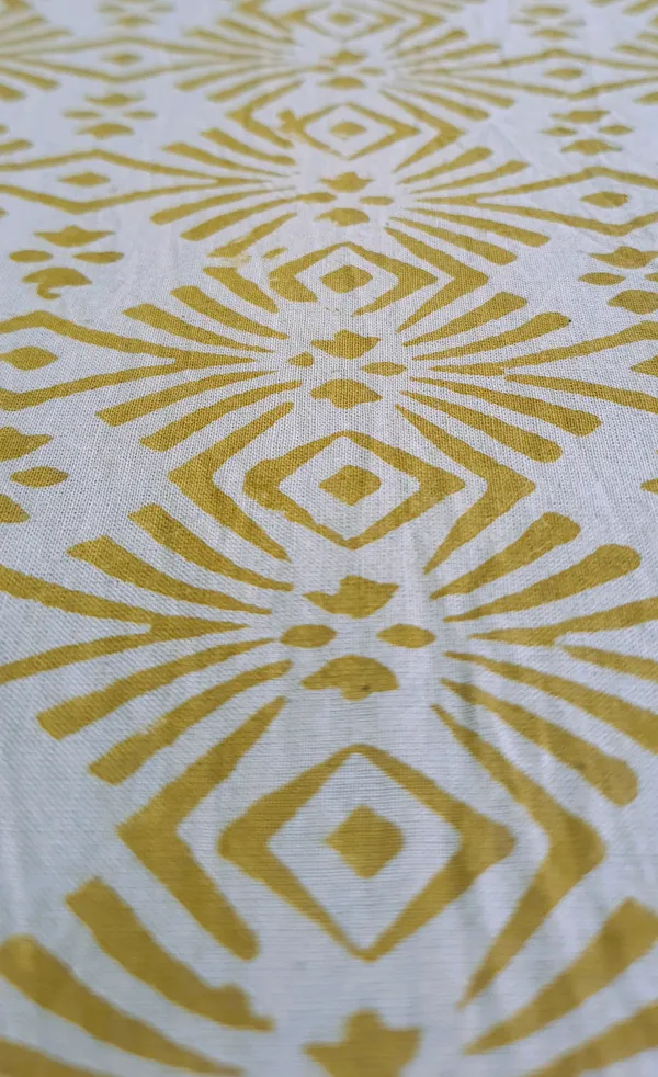 Bagru_Print_Dark_Yellow_Traditional_Print_Cotton_Cambric_Fabric