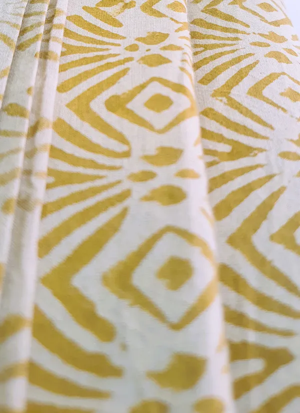Bagru_Print_Dark_Yellow_Traditional_Print_Cotton_Cambric_Fabric