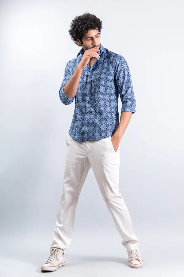 Blue_Geometric_Print_Regular_Fit_Full_Sleeves_Soft_Cotton_Shirt_With_Spread_Collar_Breathable_&_Comfortable